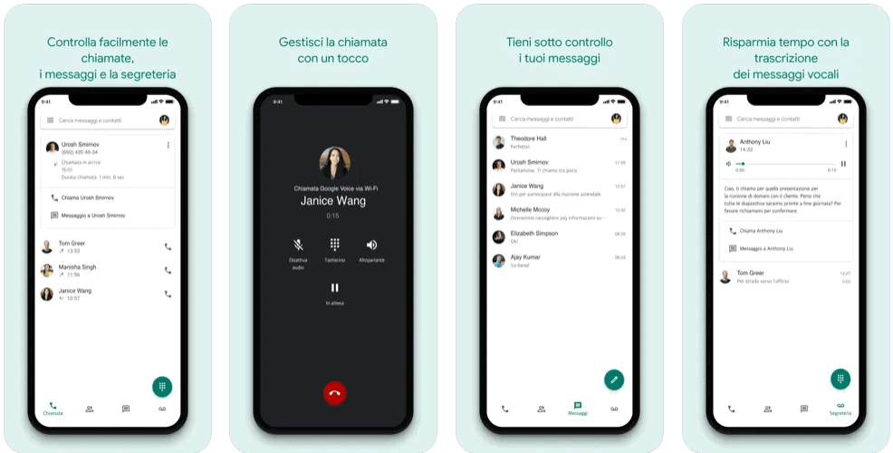 come registrare una telefonata con Google Voice su iphone