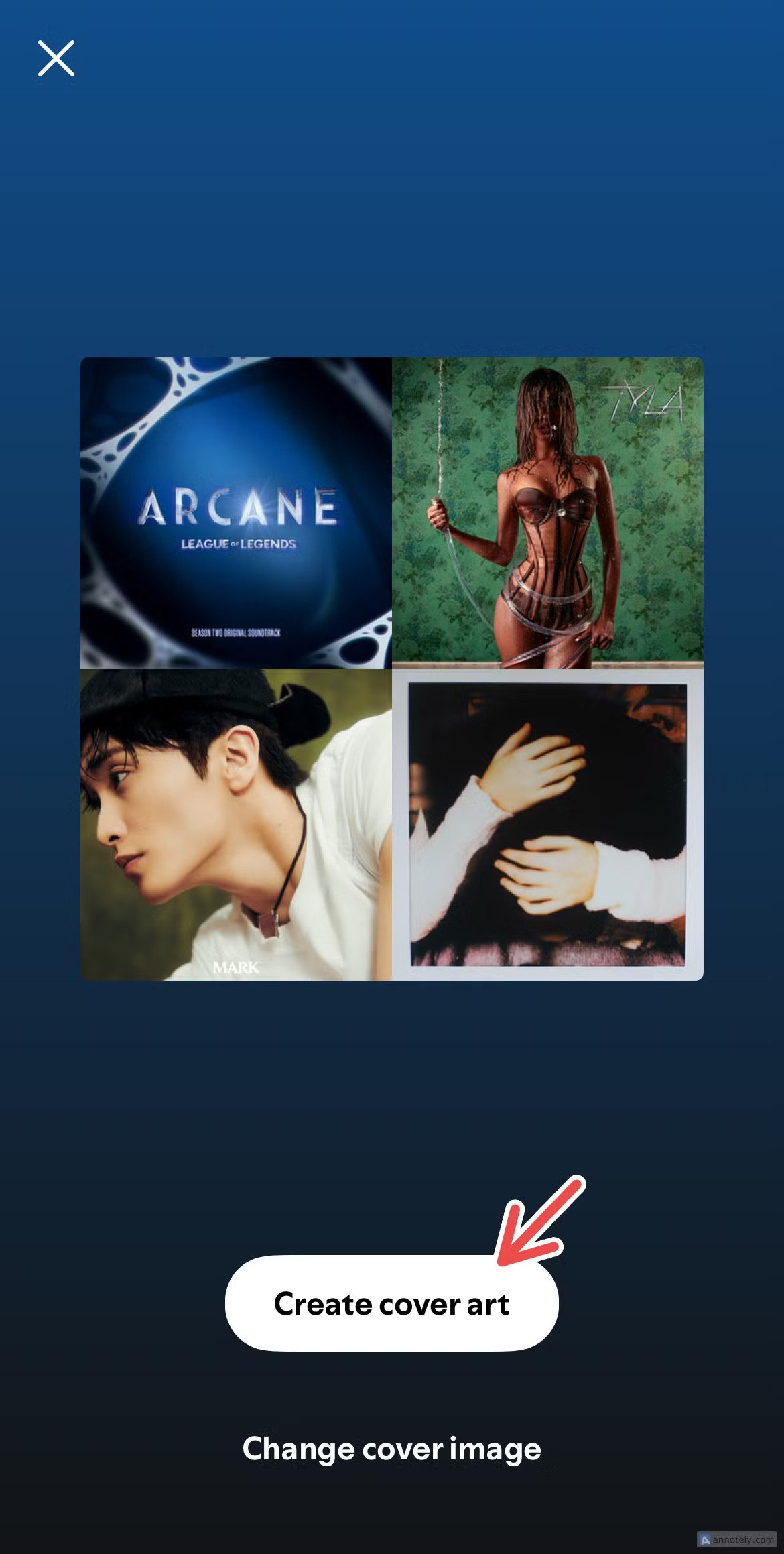 creare cover art spotify