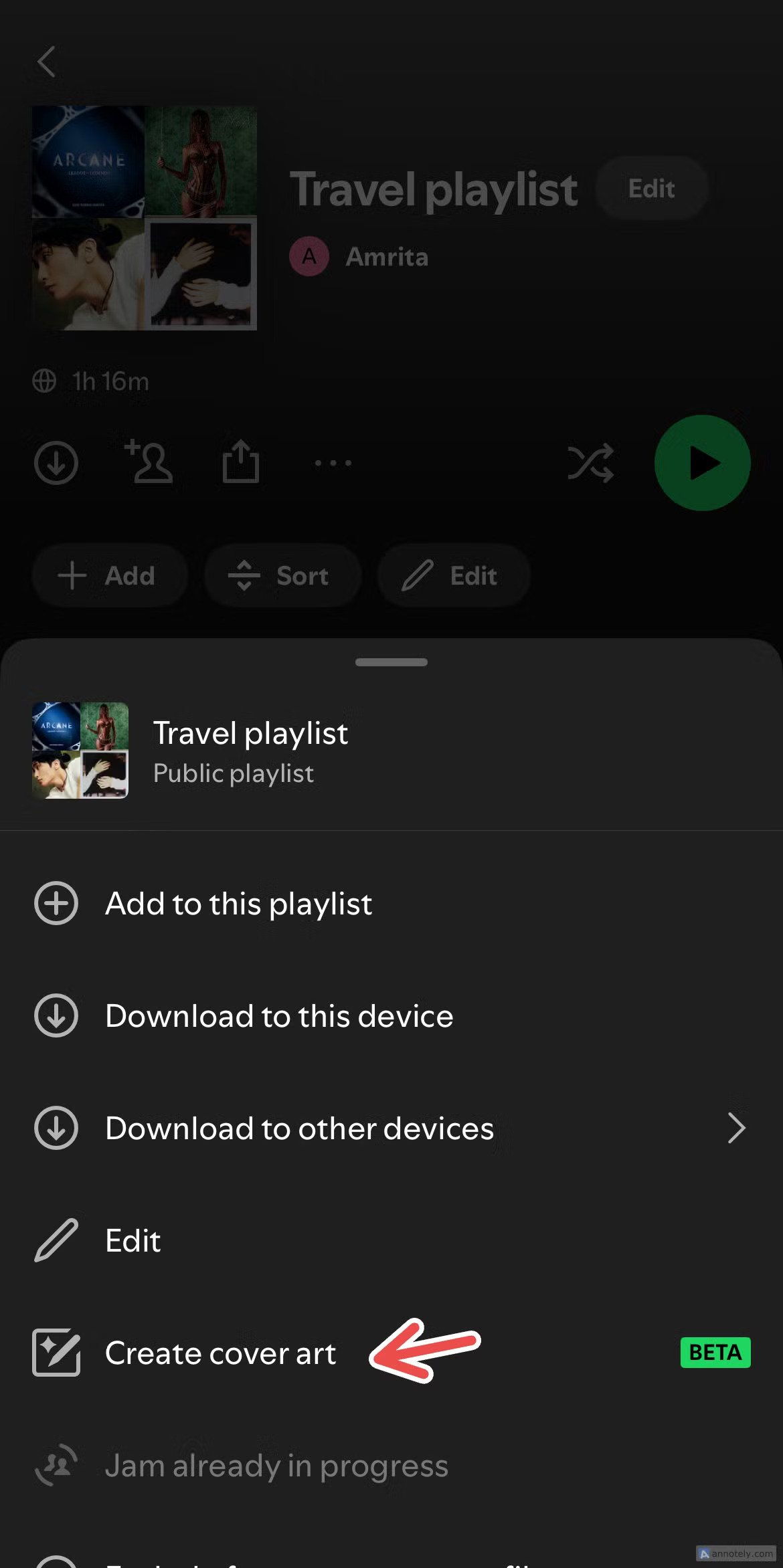 creare copertina spotify